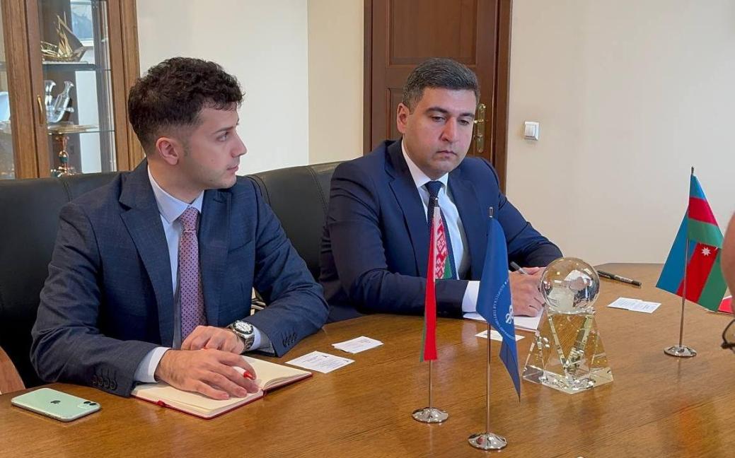 Chairman Mikhael Miatlikov meets with Executive Director of AZPROMO Yusif Abdlullayev Chairman Mikhael Miatlikov meets with Executive Director of AZPROMO Yusif Abdlullayev