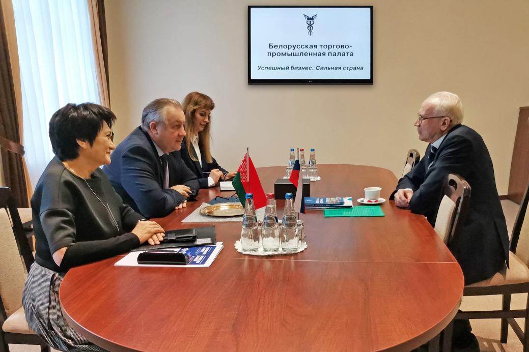 The BelCCI Chairman Mikhael Miatlikov meets the President of the South Urals CCI Fyodor Degtyarev The BelCCI Chairman Mikhael Miatlikov meets the President of the South Urals CCI Fyodor Degtyarev