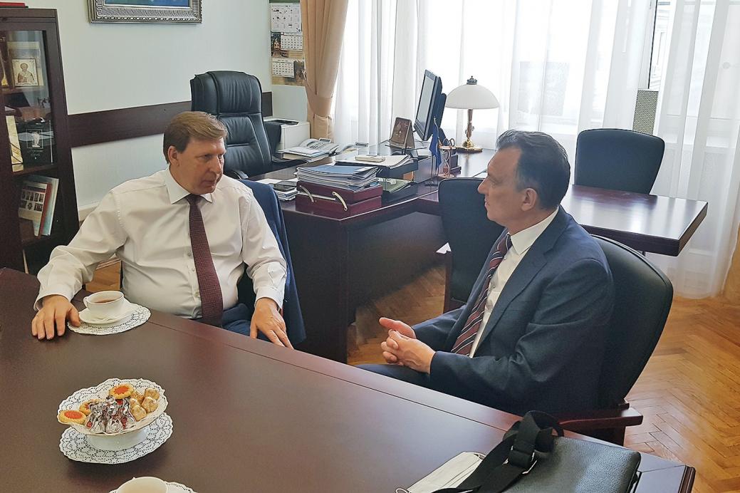 BelCCI Chairman Vladimir Ulakhovich meets Vice Presidents of the CCI of Russia Vladimir Padalko and Dmitry Kurochkin BelCCI Chairman Vladimir Ulakhovich meets Vice Presidents of the CCI of Russia Vladimir Padalko and Dmitry Kurochkin