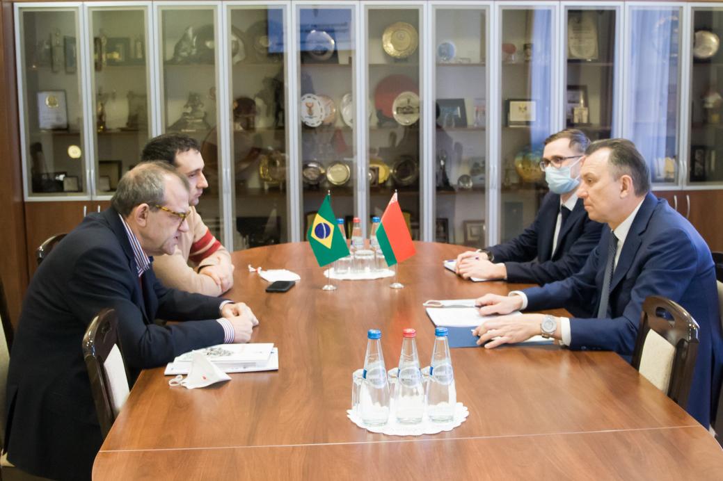The BelCCI Chairman Vladimir Ulakhovich meets Honorary Consul of Belarus to the State of Sao Paulo Gregory Goldshleger The BelCCI Chairman Vladimir Ulakhovich meets Honorary Consul of Belarus to the State of Sao Paulo Gregory Goldshleger